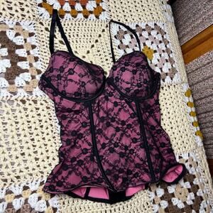 y2k Morbid Threads lace corset bustier
